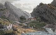 John William Edy Svinesund Ferry, Swedish side oil painting reproduction